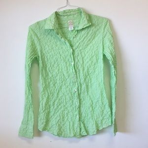 J. Crew Green “The Perfect Shirt” Sz 6